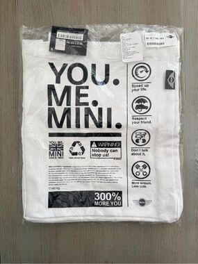 MINI Cooper Limited Release Tote Shopping Bag 2014 You Me Mini Green Lining NWT